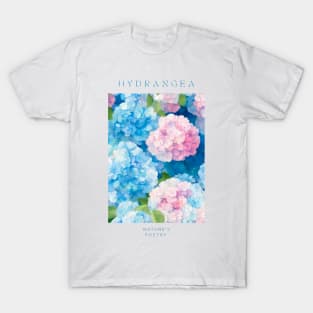 Hydrangea flowers watercolor painting T-Shirt